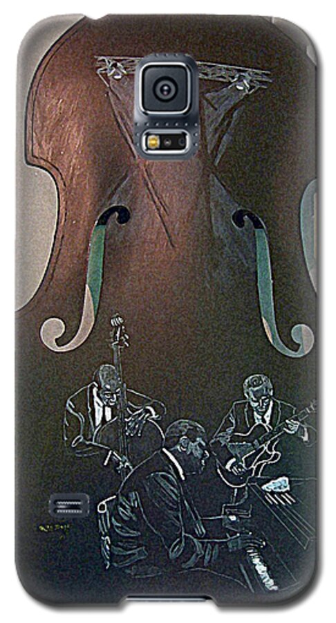 Oscar Peterson Galaxy S5 Case featuring the painting Oscar Peterson Trio by Richard Le Page