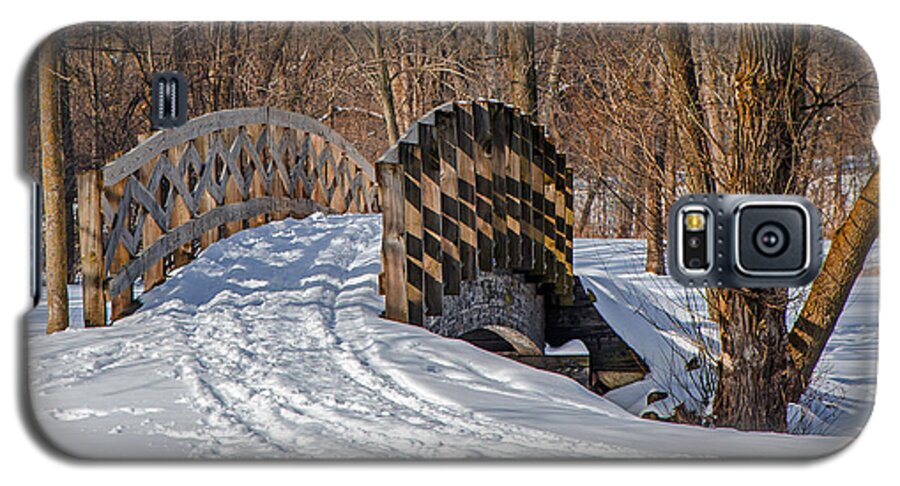 Covered Bridge Park Galaxy S5 Case featuring the photograph Over The River and Through The Woods by Susan McMenamin