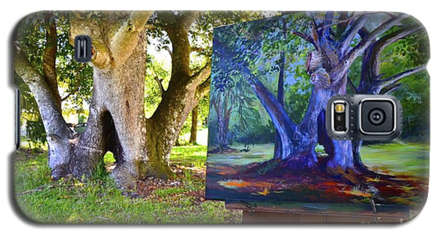 Shade Galaxy S5 Case featuring the painting Painting Hickory Hole by AnnaJo Vahle