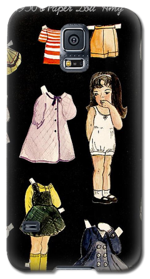 Paper Doll Galaxy S5 Case featuring the painting Paper Doll Amy by Marilyn Smith