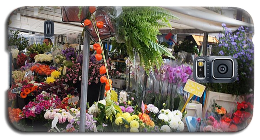 Paris Galaxy S5 Case featuring the photograph Paris Flower Market by Kristine Bogdanovich