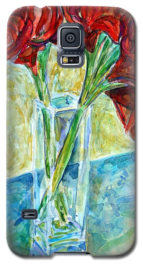 Flowers Galaxy S5 Case featuring the painting Paris Flowers by Joe Roache