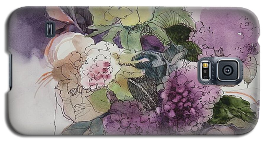 Flowers Galaxy S5 Case featuring the painting Passionate About Purple by Elizabeth Carr