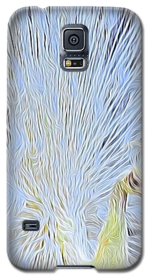 Zoo Fauna Animal Galaxy S5 Case featuring the digital art Peacock Transformation by Ray Shiu