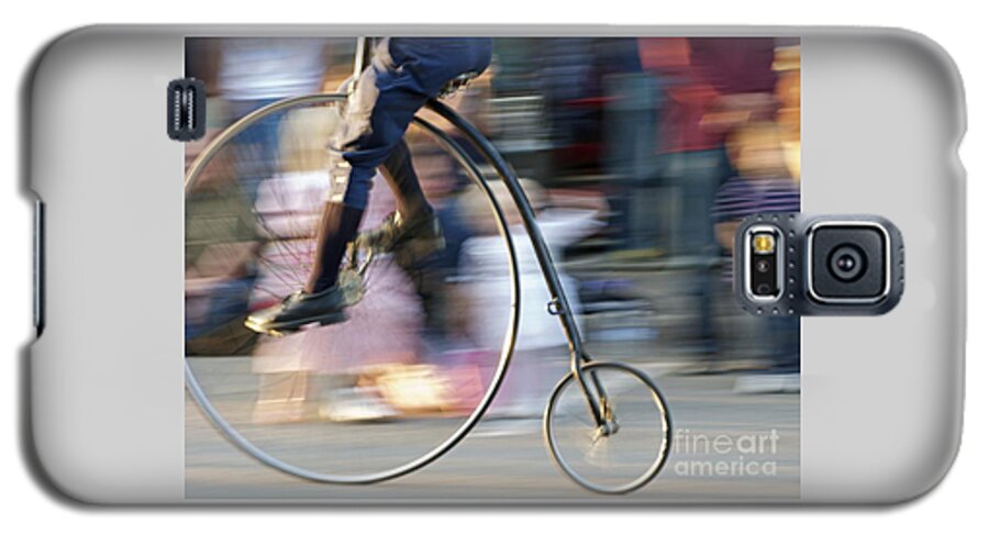 Bicycle Galaxy S5 Case featuring the photograph Pedaling Past by Ann Horn
