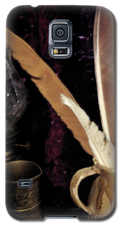 Quill Galaxy S5 Case featuring the photograph Pen Your Thoughts by Linda Shafer