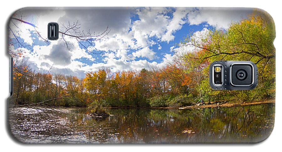 Pequotsepos Duck Pond Galaxy S5 Case featuring the photograph Pequotsepos Duck Pond Reflection  by Kirkodd Photography Of New England