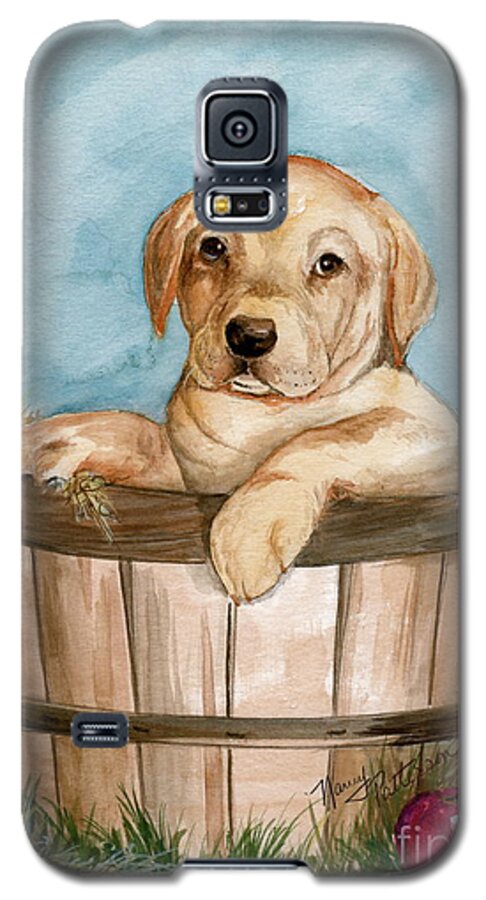 Watercolor Galaxy S5 Case featuring the painting Perfect Fit by Nancy Patterson