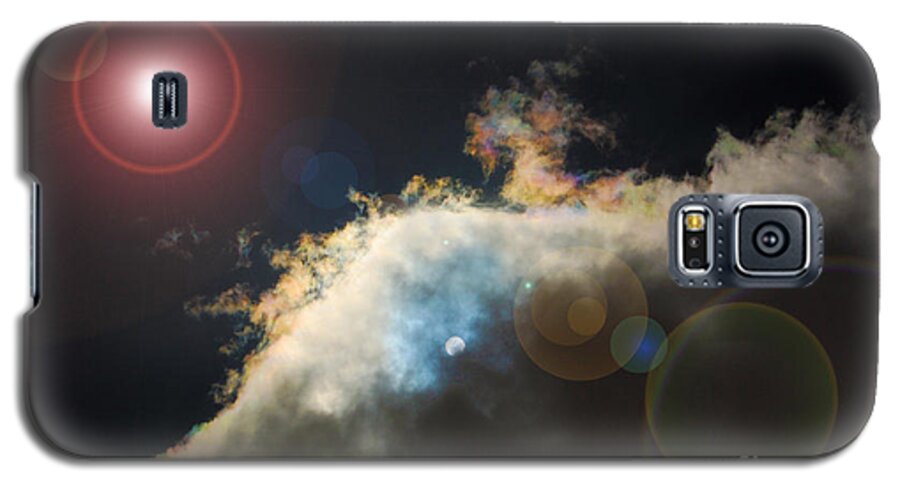 Sun Galaxy S5 Case featuring the photograph Phenomenon with Lens Flare by Debra Thompson