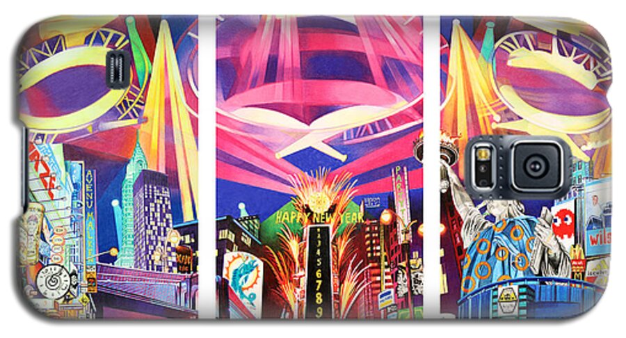 Phish Galaxy S5 Case featuring the drawing Phish New York for New Years Triptych by Joshua Morton