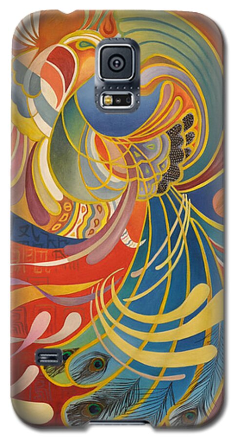 Phoenix Galaxy S5 Case featuring the painting Phoenix by Ousama Lazkani