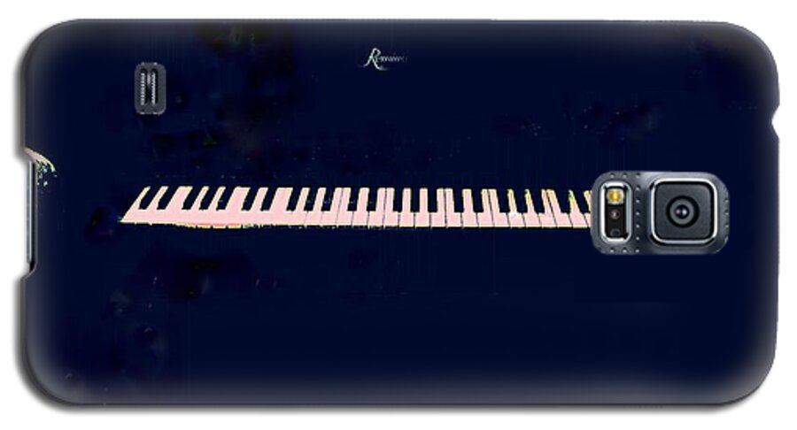 Piano Galaxy S5 Case featuring the mixed media Piano by YoMamaBird Rhonda
