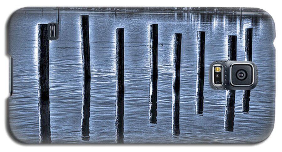 Bay Galaxy S5 Case featuring the photograph pillars on the Bay by SC Heffner