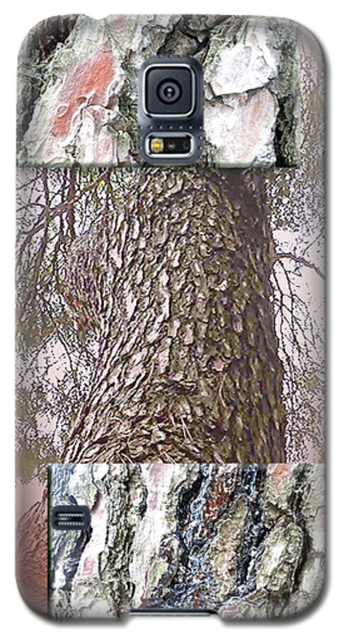 Pine Galaxy S5 Case featuring the digital art Pine bark study 1 - photograph by Giada Rossi by Giada Rossi