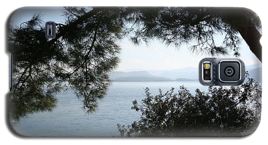 Akyaka Galaxy S5 Case featuring the photograph Pine Trees Overhanging The Aegean Sea by Taiche Acrylic Art