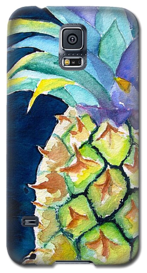 Pineapple Galaxy S5 Case featuring the painting Pineapple #2 by Carlin Blahnik CarlinArtWatercolor