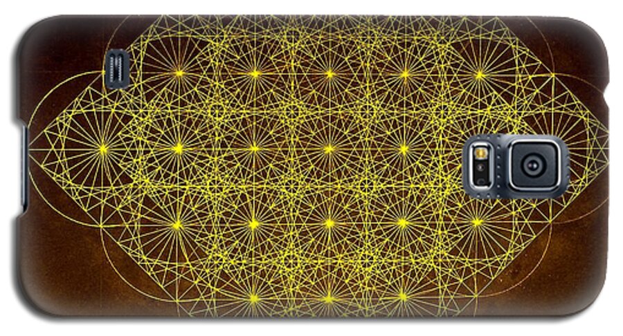 Fractal Galaxy S5 Case featuring the drawing Planck Space Time by Jason Padgett