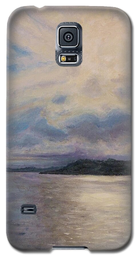 Harbor Galaxy S5 Case featuring the painting Plymouth UK Harbor by Joe Bergholm