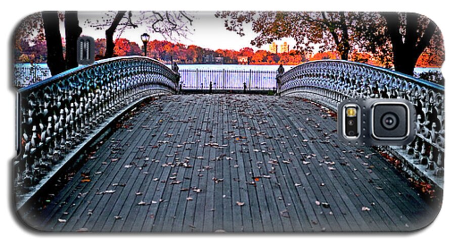 Central Park Galaxy S5 Case featuring the photograph Pond Footbridge by S Paul Sahm