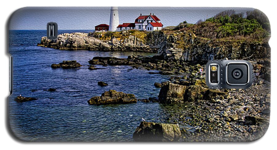 Bay Galaxy S5 Case featuring the photograph Portland Headlight 37 Oil by Mark Myhaver