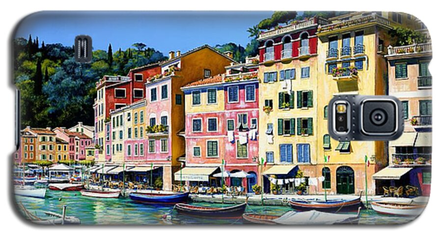 Portofino Galaxy S5 Case featuring the painting Portofino Sunshine SOLD by Michael Swanson