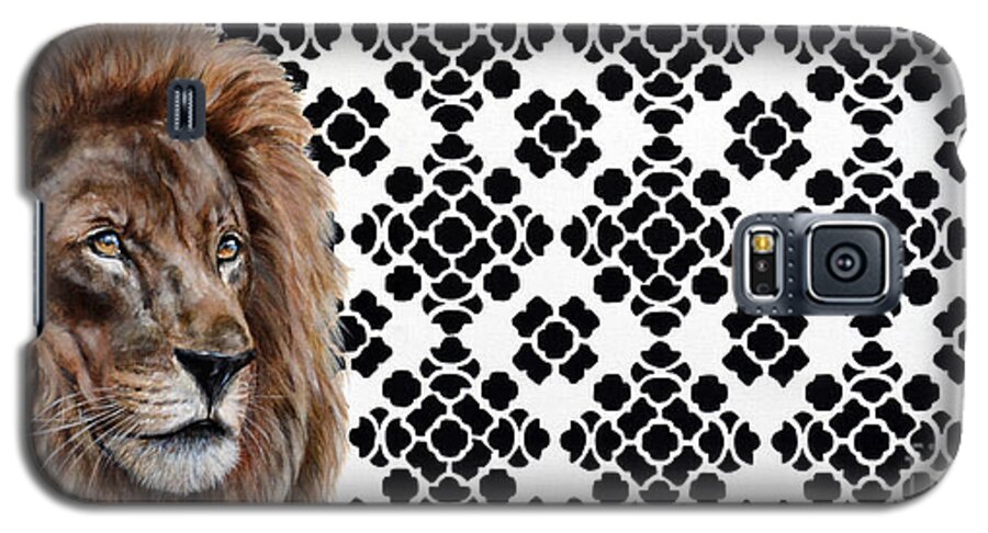 Lion Galaxy S5 Case featuring the painting Pray Tell by Lachri