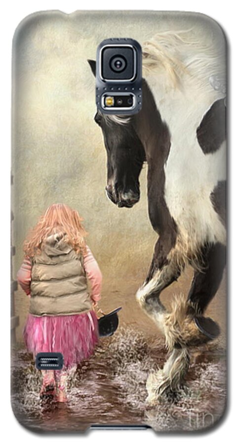 Gypsy Cob Galaxy S5 Case featuring the digital art Princess Puddles and Sir Stamp Alot by Trudi Simmonds