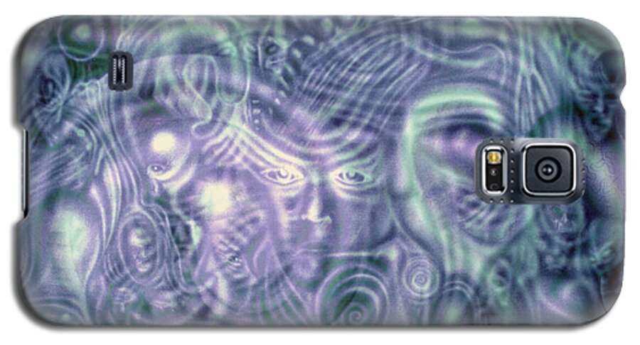 Dimensions Galaxy S5 Case featuring the mixed media Projection Exhaled II by Leigh Odom