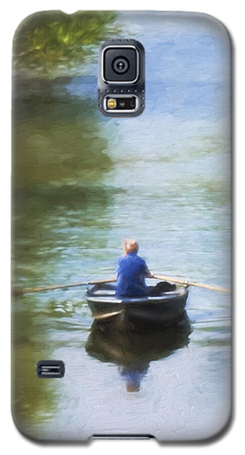 Boat Galaxy S5 Case featuring the photograph Promenade en Bateau a Central park by Jean-Pierre Ducondi
