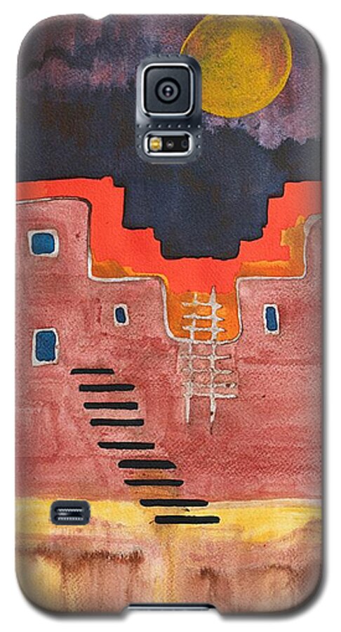 Pueblo Galaxy S5 Case featuring the painting Pueblito original painting by Sol Luckman