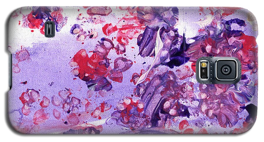 Dog Art Galaxy S5 Case featuring the painting Purple Puppy Passion by Antony Galbraith