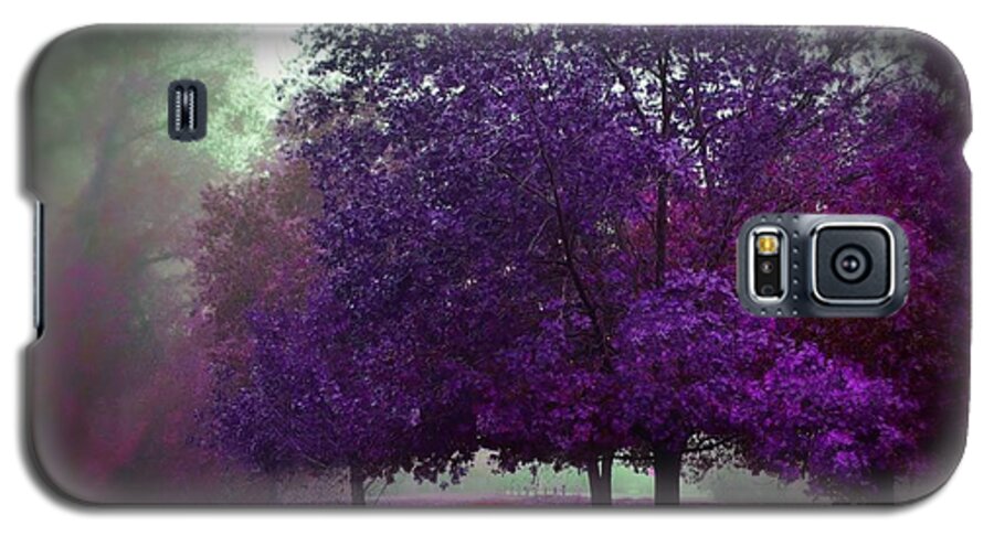 Purple Trees Galaxy S5 Case featuring the photograph Purple Trees by Marilyn MacCrakin