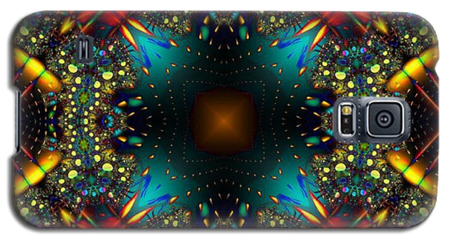 Kaleidoscope Galaxy S5 Case featuring the digital art Quasar Kaleidoscope No 1 by Charmaine Zoe