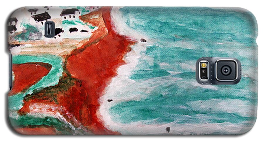 Quebec Gaspe Peninsula Galaxy S5 Case featuring the painting Quebec Gaspe Peninsula by Stanley Morganstein