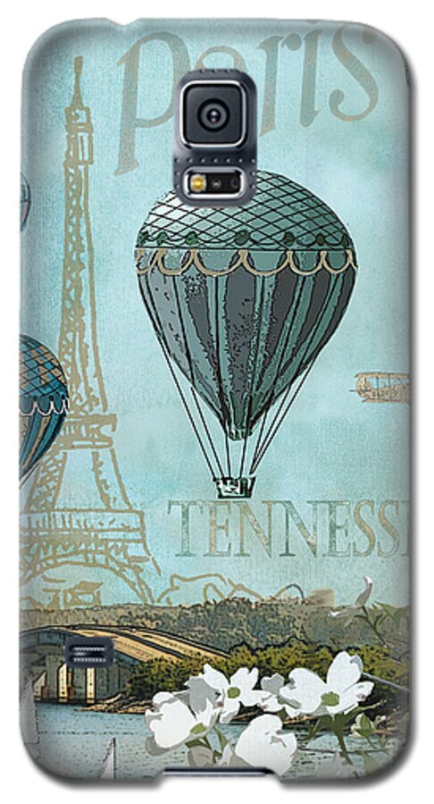 Eiffel Tower Galaxy S5 Case featuring the mixed media Racing by Lee Owenby