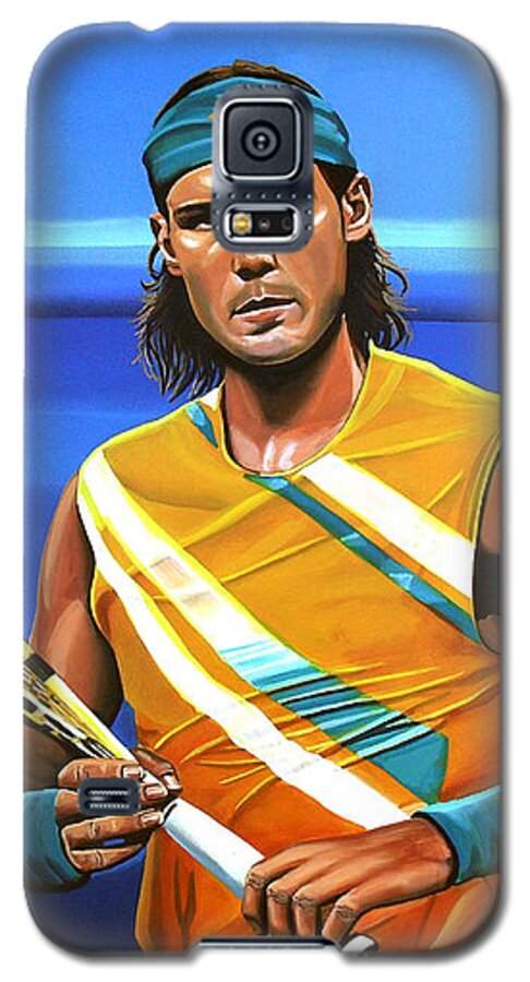 Rafael Nadal Galaxy S5 Case featuring the painting Rafael Nadal by Paul Meijering