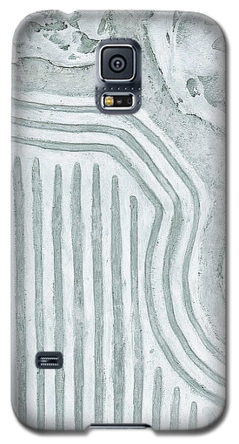 Japan Galaxy S5 Case featuring the painting Raked Zen Garden by Carrie MaKenna