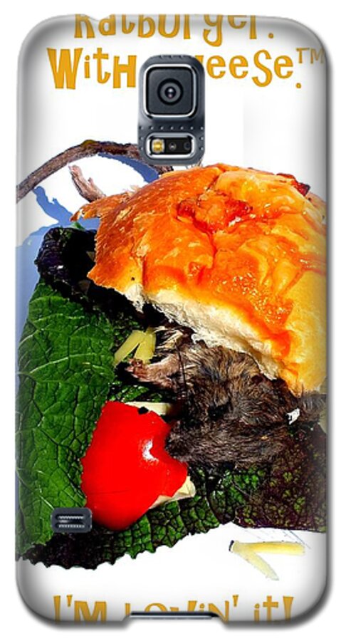 Rat Galaxy S5 Case featuring the photograph Ratburger with cheese by Guy Pettingell