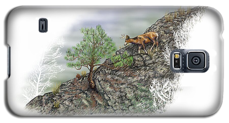 Washington Galaxy S5 Case featuring the digital art Rattlesnake Mountain by Troy Stapek