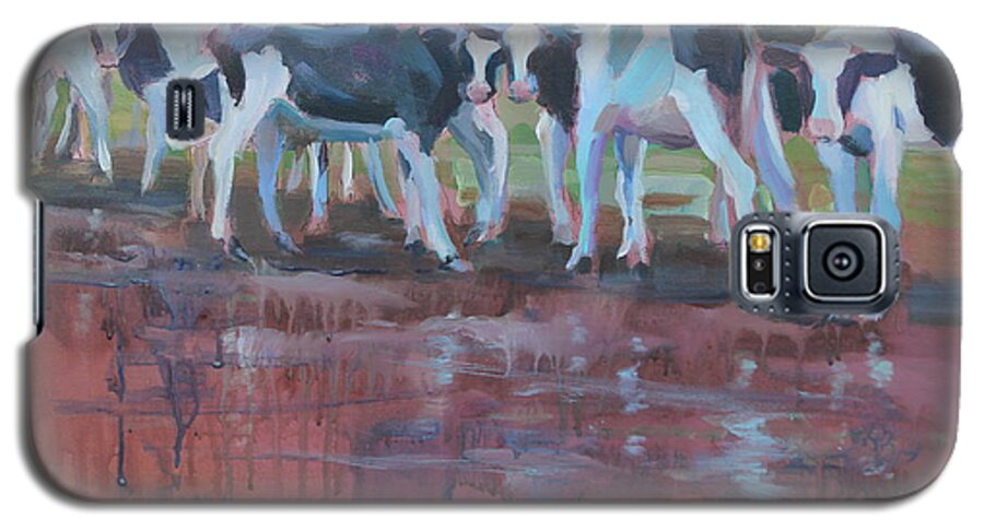 Holsteins Galaxy S5 Case featuring the painting Recess by Susan Bradbury