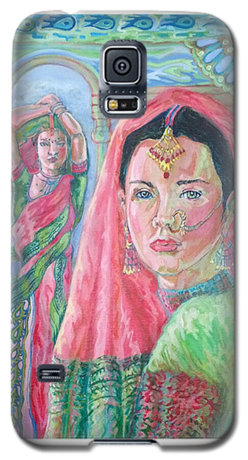 India Galaxy S5 Case featuring the painting Red and Green by Suzanne Silvir