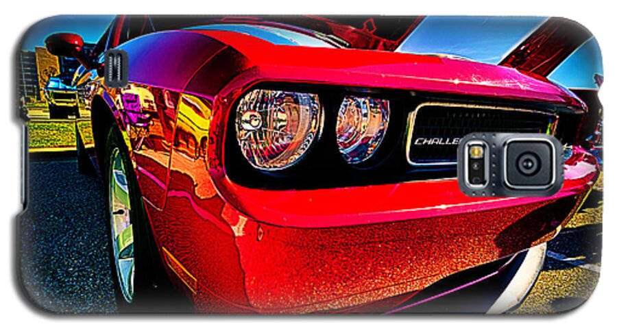 Transportation Galaxy S5 Case featuring the photograph Red Dodge Challenger Vintage Muscle Car by Danny Hooks
