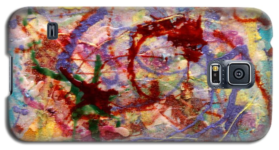 Mixed Media Galaxy S5 Case featuring the painting Red Tailed Hummingbird by Marita Esteva
