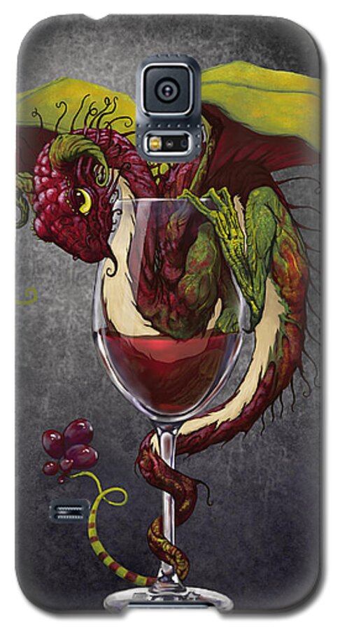 Dragon Galaxy S5 Case featuring the digital art Red Wine Dragon by Stanley Morrison
