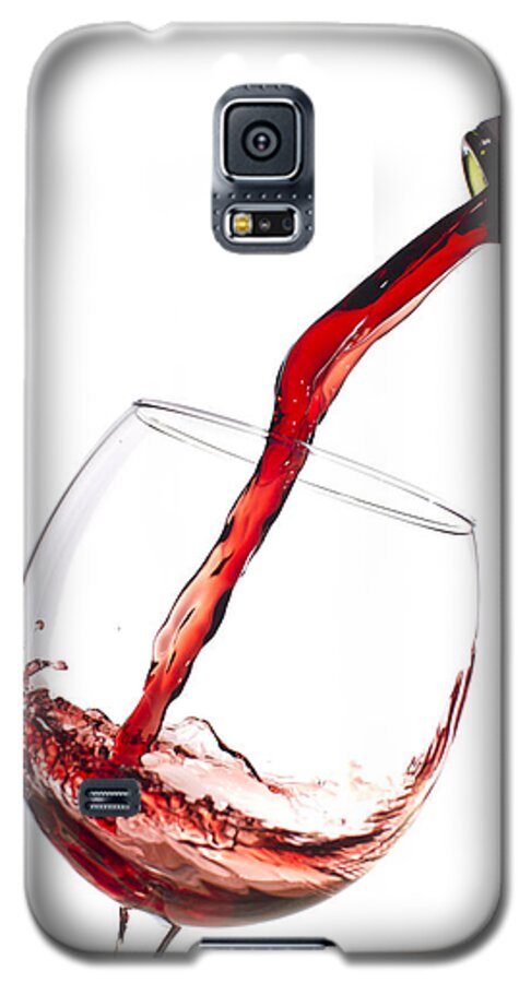 Red Wine Pouring Into Wineglass Galaxy S5 Case featuring the photograph Red Wine Pouring into wineglass splash by Dustin K Ryan