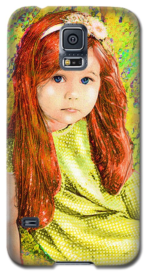 Toddler Galaxy S5 Case featuring the digital art Redhead by Jane Schnetlage