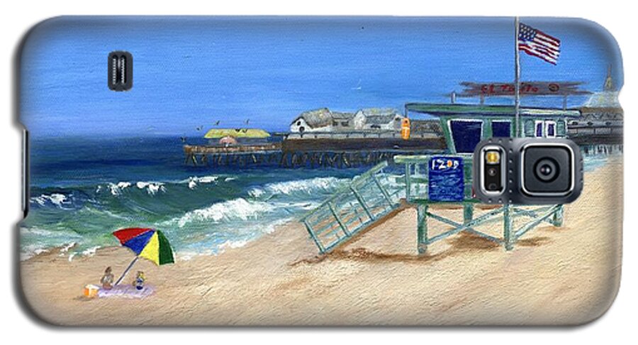 Redondo Beach Galaxy S5 Case featuring the painting Redondo Beach Lifeguard by Jamie Frier
