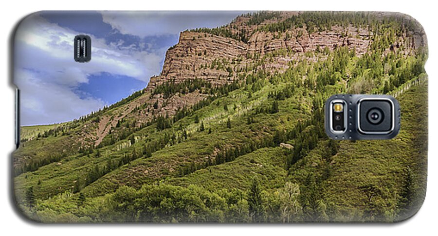 Blue Galaxy S5 Case featuring the photograph Redstone Cliffs at Redstone Colorado by Karen Stephenson