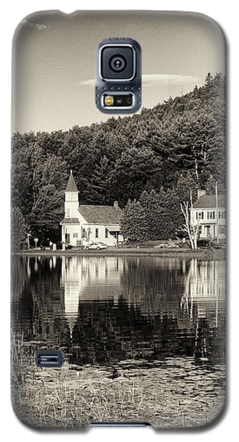 Cross Galaxy S5 Case featuring the photograph Reflections of the Day Black and White by Joshua House