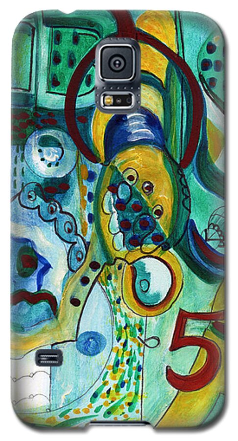 Wall Art Original Abstract Paintings Galaxy S5 Case featuring the painting Reflective 5 by Stephen Lucas